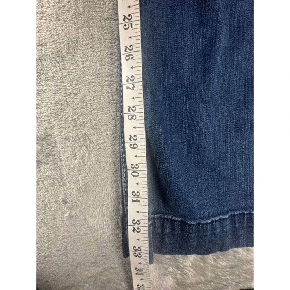 Ariat Denim Trouser Womens 16WL Blue Jeans Wide Leg Mid Rise Contrast Stitch